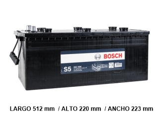 BOSCH Batería S5X 180E - 180Ah - 12V - 1000 CCA - Borne Izquierdo - PESADOS