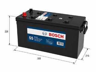 BOSCH Batería S5 190D - 180Ah - 12V - 1000 CCA - Borne Derecho - PESADOS