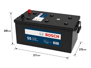 BOSCH Batería S5X 220E - 220Ah - 12V - 1200 CCA - Borne Izquierdo - PESADOS