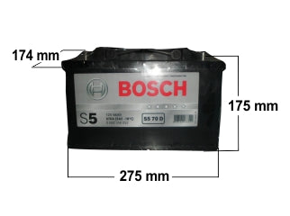 BOSCH Batería S5X 70D - 70Ah - 12V - 550 CCA - Borne Derecho - AUTOS Y CAMIONETAS