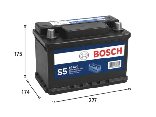 BOSCH Batería S5X 60D - 60Ah - 12V - 425 CCA - Borne Derecho - AUTOS Y CAMIONETAS
