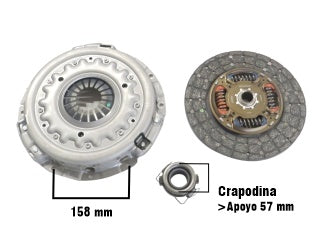 Kit de Embrague TOYOTA HILUX 2.4 TDI 2GDFTV-2.8 TDI 1GDFTV 15/.. DIAMETRO 275 MM - 21 ESTRIAS - DISENO LUK_