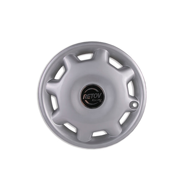 TAZA RETOV 14" (TW0662) 8 AGUJEROS CON ESCUDO COLOR NEGRO - VOLKSWAGEN GOLF MK3 / VOLKSWAGEN POLO CLASSIC G1