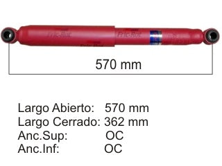 Amortiguador TOYOTA HILUX 05/15 TRASERO - PACK X2