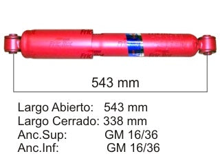 Amortiguador CHEVROLET S10 12/.. TRASERO_