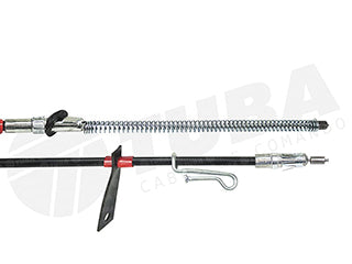 CABLES FRENO DE MANO LIVIANOS FORD F100/F250 CABINA DOBLE 02/.. FRENO TRASERO DERECHO A CAMPANA - LARGO 2435 MM_