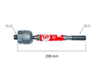 AXIALES/PRECAP CREMALLERAS NISSAN FRONTIER 2018/.. NACIONAL LARGO 206MM ROSCA MACHO/MACHO M16X1.5/M16X1.5_
