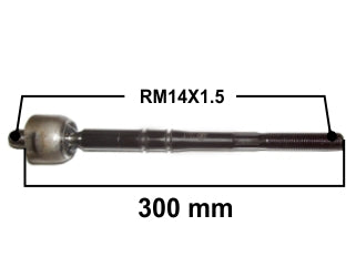 AXIALES/PRECAP CREMALLERAS VOLKSWAGEN GOL TREND/VOYAGE/SAVEIRO / AUDI A1 DIR. MECANICA LARGO 300 MM ROSCA MACHO/MACHO 14X1.5_