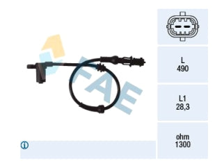 SENSORES DE ABS CHEVROLET ASTRA/ASTRA II/ CORSA/CORSA II/VECTRA/ZAFIRA DELANTERO AMBOS LADOS_