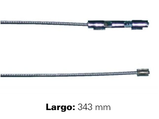 CABLES FRENO DE MANO LIVIANOS CHEVROLET S10/BLAZER 97/.. FRENO LIBERACION CABINA DOBLE - LARGO 343 MM_