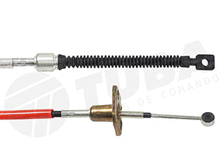 CABLES CAMBIOS - SELECTORA DE CAJA LIVIANOS FORD ORION GHIA / VOLKSWAGEN POINTER GTI 2.0 92/.. ENGANCHE CON CHAPA - LARGO 1330 MM_