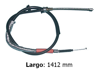CABLES FRENO DE MANO LIVIANOS FIAT UNO WAY 1.3 8V MPI FRENO TRASERO DERECHO - LARGO 1412 MM_