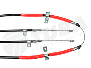 CABLES FRENO DE MANO LIVIANOS VOLKSWAGEN GOL SAVEIRO 05/10 FRENO A CAMPANA - ENTRE RUEDAS - LARGO 3180 MM_