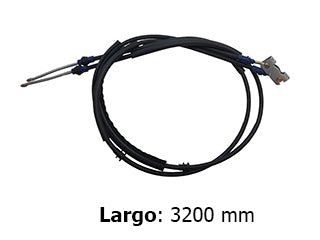 CABLES FRENO DE MANO LIVIANOS FORD ECOSPORT 4X2/FIESTA/COURIER 06/.. FRENO TRASERO - DOS CABLES UNIDOS CON CHAPA - LARGO 3200 MM -