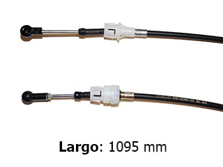 CABLES CAMBIOS - SELECTORA DE CAJA LIVIANOS FIAT PALIO/SIENA FASE III/STRADA FASE IV 1.6 16V E-TORQ MY 201-1.3 JTD 11/.. INSERCION-LARGO 1095MM