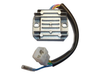 REGULADORES DE VOLTAJE / RECTIFICADOR MOTOS KELLER BIG 110/CRONO 110/EXELLENCE 150/STRETUS 150 12V MONOFASICO 5 CABLES LUZ PRENDIDA_