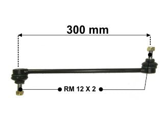 BIELETAS DE SUSPENSION CHEVROLET CORSA II/MERIVA/ONIX/SPIN/SONIC/COBALT/PRISMA METALICA LARGO 303MM_