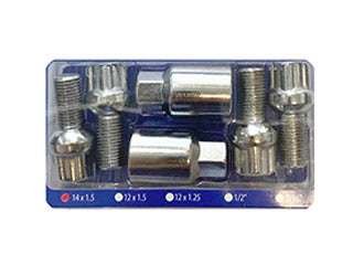 KIT BULONES Y TUERCAS DE SEGURIDAD VOLKSWAGEN FOX/SURAN/POLO 16/../BORA/VENTO/PASSAT BULON CABEZA ESTRIADA EXTERIOR 14X25 P 1.50_