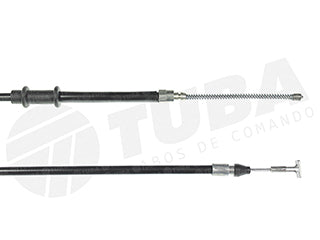 CABLES FRENO DE MANO LIVIANOS FIAT UNO FASE II 10/../FIORINO XMF 15/.. FRENO TRASERO DERECHO A CAMPANA - LARGO 1432 MM_