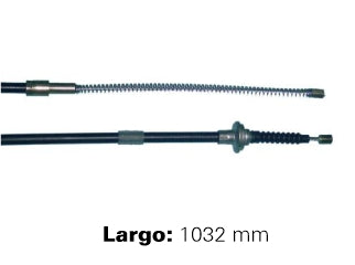 CABLES FRENO DE MANO LIVIANOS CHEVROLET S10/BLAZER/SILVERADO 97/../C10/C20/D20 FRENO TRASERO IZQUIERDO - LARGO 1032 MM_