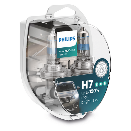 LAMPARA HALOGENA PHILIPS H7 (12972) 12V 55W PX26D X-TREME VISION (SET X2) - USO UNIVERSAL