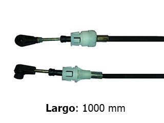 CABLES CAMBIOS - SELECTORA DE CAJA LIVIANOS FIAT UNO NOVO FASE II/FIORINO XMF 1.4 MPI FIRE SELECCION-ROTULA CHICA-EXT PLASTICOS-LARGO 1000 MM -