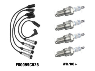 KIT CABLES + BUJIAS VOLKSWAGEN GOL/SAVEIRO 1.6-1.8 94-99 KIT CABLES Y BUJIAS_