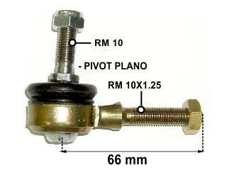 EXTREMOS DE DIRECCION LIVIANOS CUATRICICLO L66MM 10 X 1.25 DERECHO