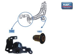 BUJES DE SUSPENSION LIVIANOS FIAT PALIO FIRE/SIENA FIRE/IDEA BUJE PARRILLA DELANTERA DERECHA PARTE TRASERA CON TORNILLO_