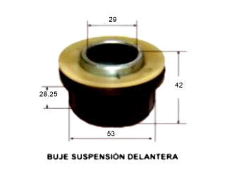 BUJES DE SUSPENSION LIVIANOS IVECO DAILY BUJE BARRA TENSORA 29X53X42 MM_