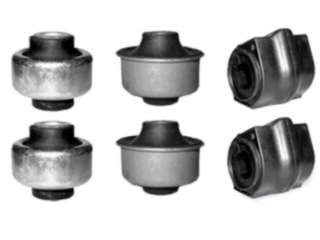 KIT BUJES SUSPENSION COMPLETO PEUGEOT 206/207 NAFTA KIT BUJES TREN DELANTERO PARA BARRA ESTABILIZADORA 14.5MM 6 PIEZAS_