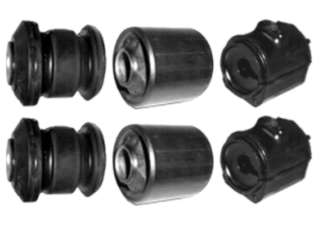 KIT BUJES SUSPENSION COMPLETO FORD FIESTA/ECOSPORT 4X2 03-12 KIT BUJES DE SUSPENSION TREN DELANTERO BARRA ESTABILIZADORA 12.5MM_