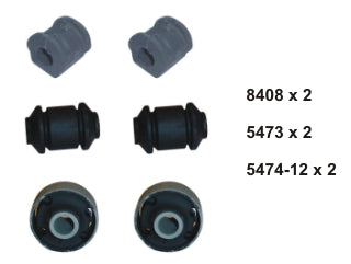 KIT BUJES SUSPENSION COMPLETO VOLKSWAGEN GOL TREND 08-../VOYAGE/SAVEIRO 10-.. KIT BUJES DE SUSPENSION TREN DELANTERO_