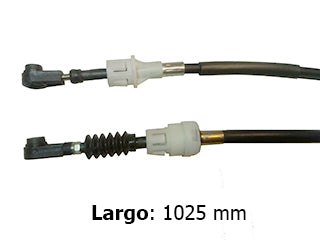 CABLES CAMBIOS - SELECTORA DE CAJA LIVIANOS FIAT PALIO/SIENA FASE III-IV/STRADA FASE IV 1.4 8V MPI SELECCION-EXTREMOS PLASTICOS-LARGO 1025 MM -