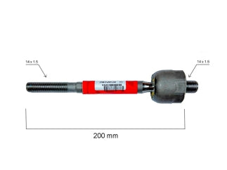AXIALES/PRECAP CREMALLERAS FORD RANGER 12/.. DIRECCION HIDRAULICA LARGO 200 MM ROSCA MACHO/MACHO 14X1.5_