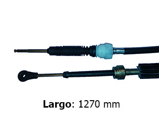 CABLES CAMBIOS - SELECTORA DE CAJA LIVIANOS VOLKSWAGEN POLO/CADDY 01/10 / SEAT CORDOBA/INCA 99/02 OJAL GRANDE - LARGO 1270 MM_
