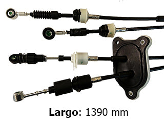 CABLES CAMBIOS - SELECTORA DE CAJA LIVIANOS FIAT DOBLO 1.4 16V 13/.. DOS CABLES UNIDOS CON GOMA - LARGO 1390 MM - FREMEC 4421_