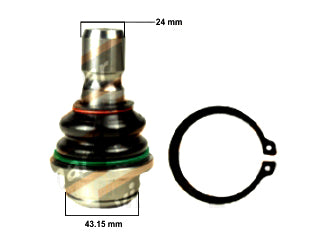 ROTULAS DE SUSPENSION RENAULT ALASKAN 19/.. / NISSAN FRONTIER 09/16/NP300 10/.. INFERIOR-PIVOTE 24.00MM-FIJACION 43.15MM_