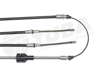 CABLES FRENO DE MANO LIVIANOS FORD ESCORT ../93/ORION 93/96  FRENO A CAMPANA - ENTRE RUEDAS - LARGO 3245 MM_
