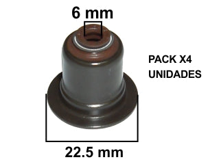 RETENES GUIA DE VALVULAS PEUGEOT 207 / CITROEN C3 1.4 HDI DV4TD / FORD FIESTA/ECOSPORT 1.4 TDCI DURATORQ 5.50X9.50X17.50 MM_