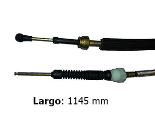 CABLES CAMBIOS - SELECTORA DE CAJA LIVIANOS VOLKSWAGEN POLO/CADDY 01/10 / SEAT CORDOBA/INCA 99/02 OJAL CHICO - LARGO 1145 MM - FREMEC 3526_