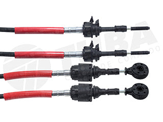 CABLES CAMBIOS - SELECTORA DE CAJA LIVIANOS CHEVROLET AGILE/MONTANA 15/.. DOS CABLES UNIDOS CON GOMA - UNION - LARGO 1150 MM_