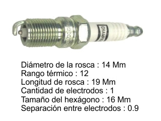 BUJIAS DE ENCENDIDO CHEVROLET CRUZE/SONIC 1.8 / FIAT PALIO/PUNTO 1.4 F