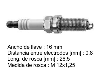 BUJIAS DE ENCENDIDO MERCEDES BENZ CLASE C 1.8-2.5-3.0-3.5/SLK 1.8-3.0-3.5 / HYUNDAI I10 1.2 16V 08/.. - PACK X10