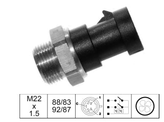 BULBOS TEMPERATURA ELECTROVENT PEUGEOT BOXER / FIAT UNO/FIORINO/PUNTO/STRADA/BRAVA/MAREA/DUCATO / CITROEN JUMPER_