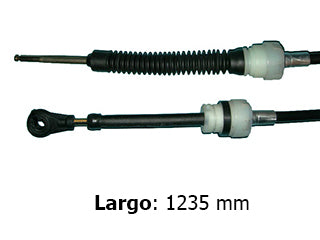 CABLES CAMBIOS - SELECTORA DE CAJA LIVIANOS VOLKSWAGEN GOL TREND/VOYAGE/SAVEIRO 08/.. ENGANCHE - LARGO 1235 MM_