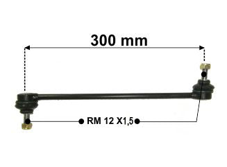 BIELETAS DE SUSPENSION CHEVROLET CRUZE 10/.. DELANTERA METALICA LARGO 304MM - ROSCA 12X1.5_