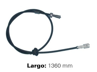 CABLES VELOCIMETRO LIVIANOS VOLKSWAGEN GOL/GACEL/SENDA/SAVEIRO NAFTA CON GUARDAPOLVO ACOPLE Y TUERCA M18 - LARGO 1360 MM - FREME