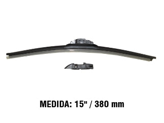 ESCOBILLAS ESCOBILLA 15 PULGADAS VISIONALL C/SPOILER AERODINAMICO EN GOMA / CONEXIONES MULTICLIP_