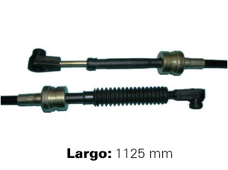 CABLES CAMBIOS - SELECTORA DE CAJA LIVIANOS RENAULT MASTER 2.5 DCI-2.8 TD ../01 CABLE LARGO - LARGO 1125 MM_